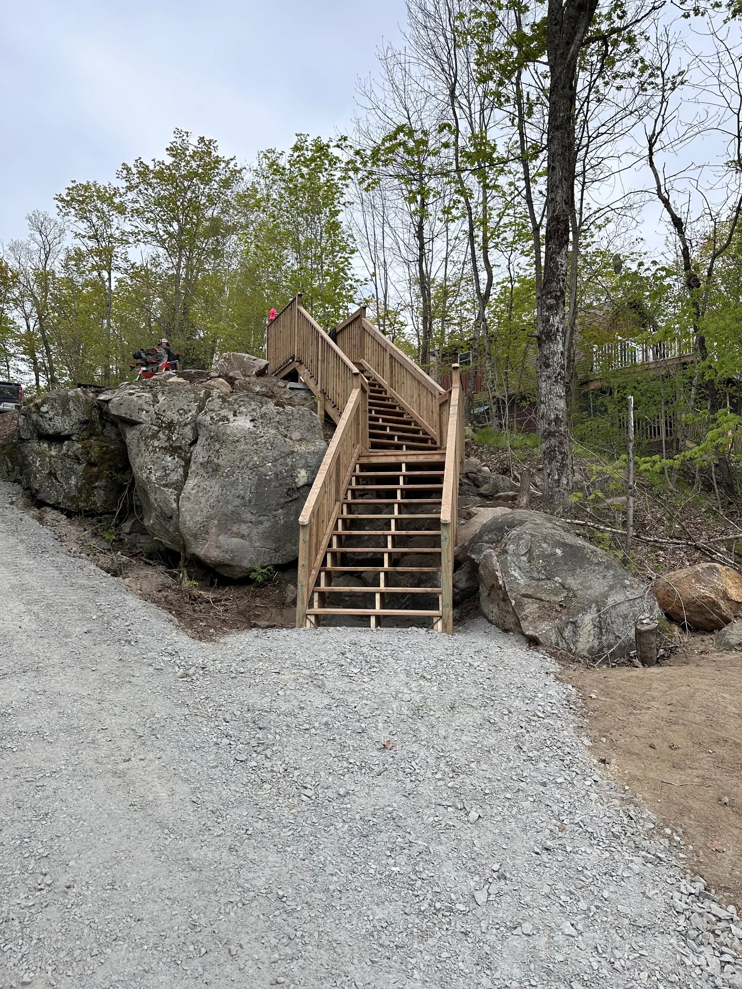 LAKE OF BAYS STAIRS — DECK on LAKE OF BAYS